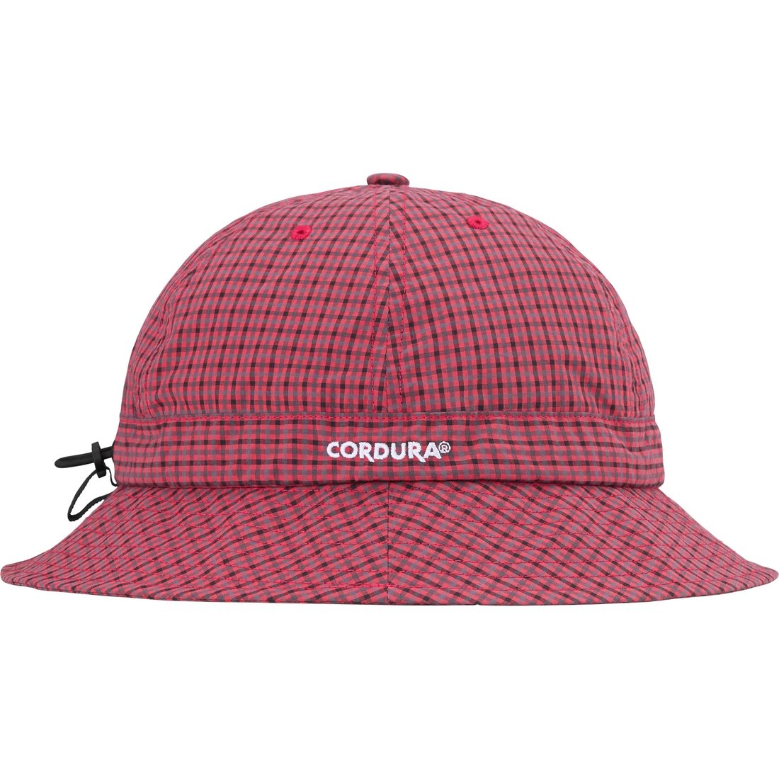 Supreme Cordura Plaid Bell Hat (SS25) - Red - $58