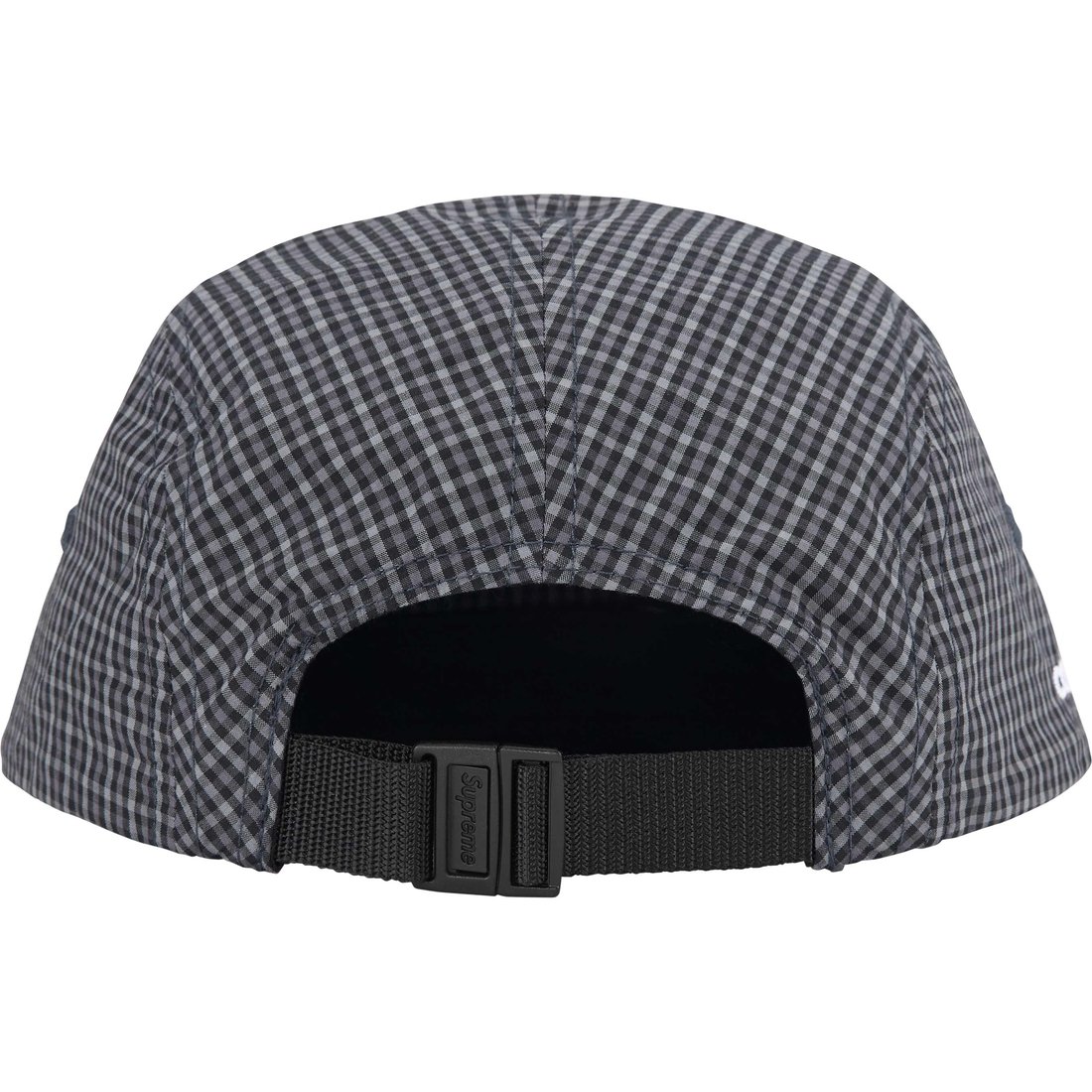 Supreme Cordura Plaid Camp Cap (SS25) - Black - $54