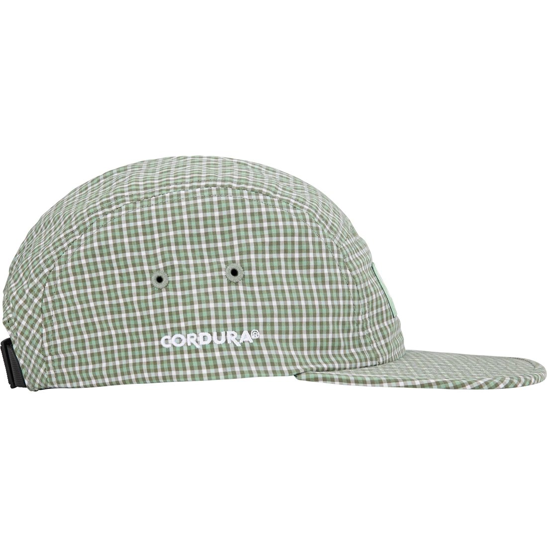 Supreme Cordura Plaid Camp Cap (SS25) - Olive - $54