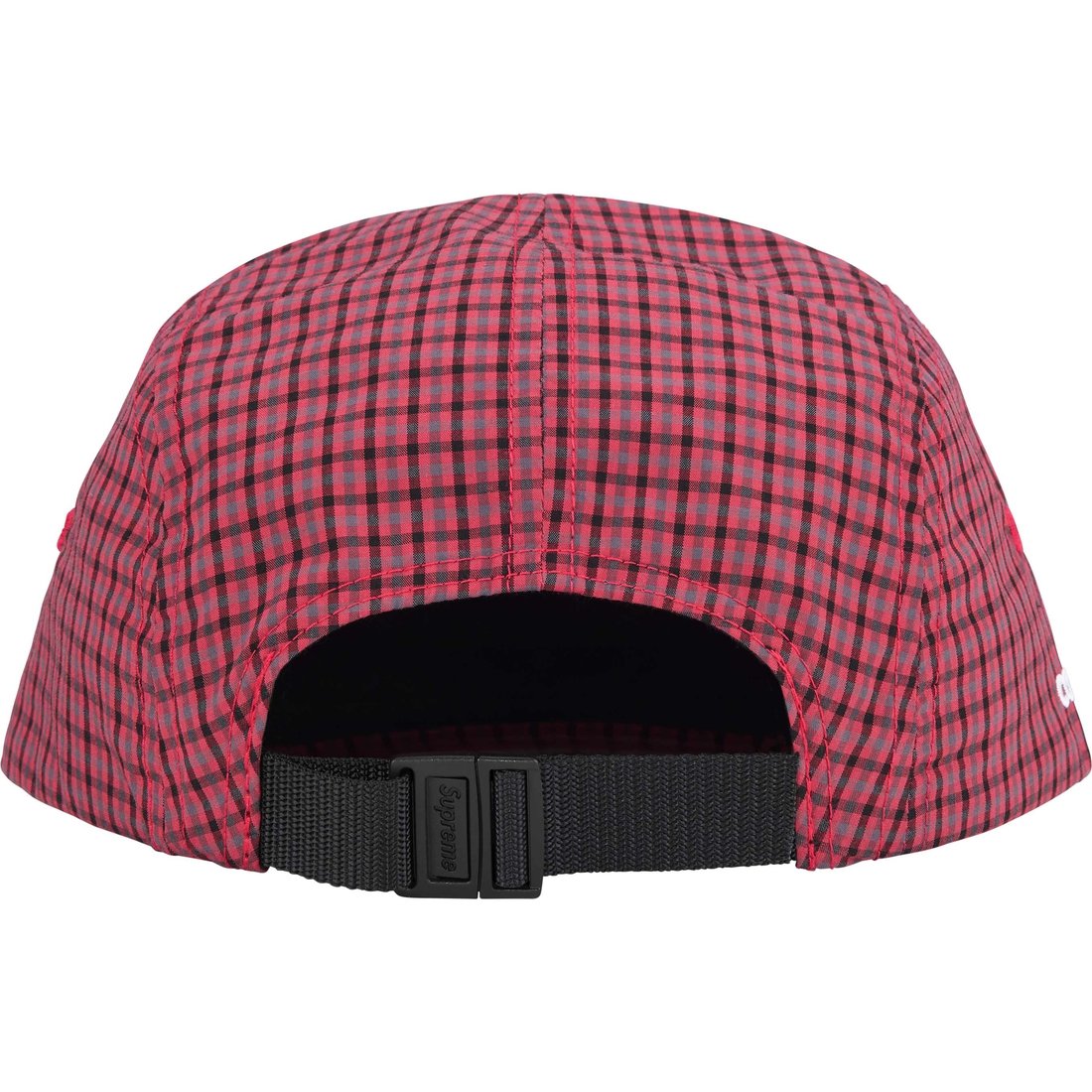 Supreme Cordura Plaid Camp Cap (SS25) - Red - $54