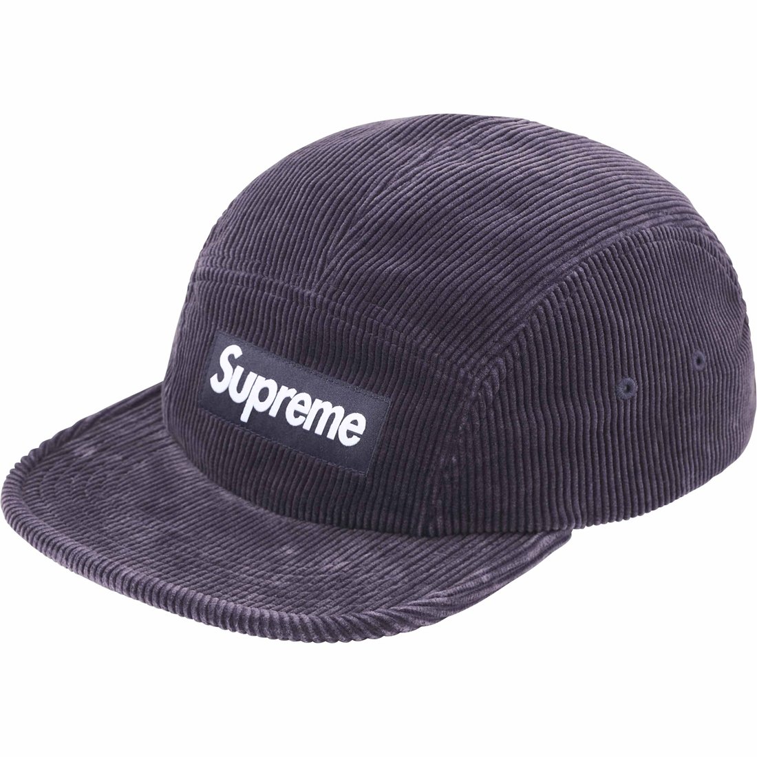 Supreme Corduroy Camp Cap (SS25) - Navy - $48