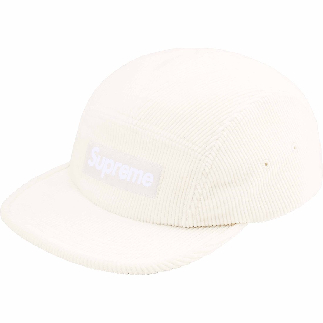 Supreme Corduroy Camp Cap (SS25) - White - $48