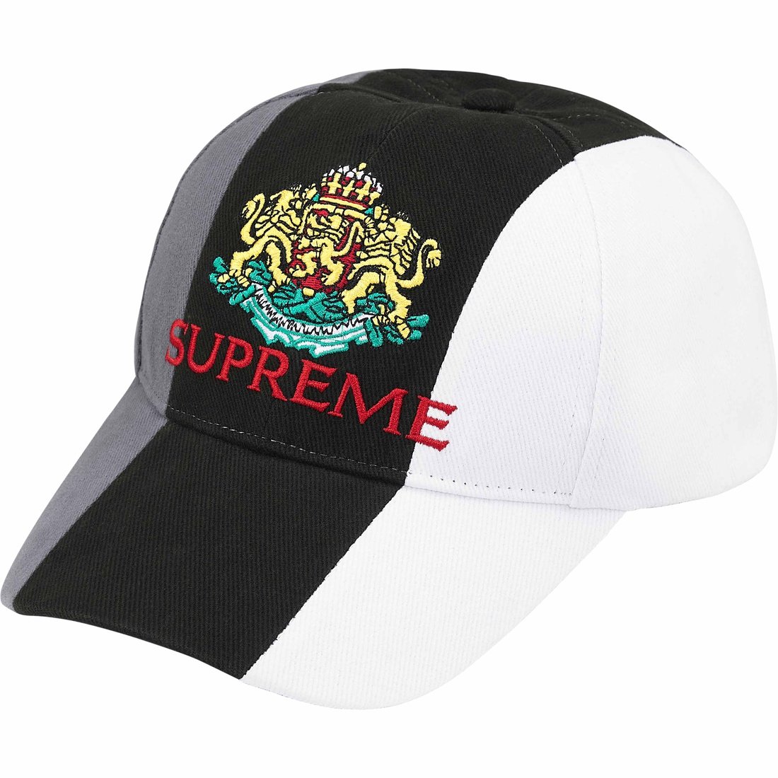 Supreme Crest 6-Panel (SS25) - Black - $48