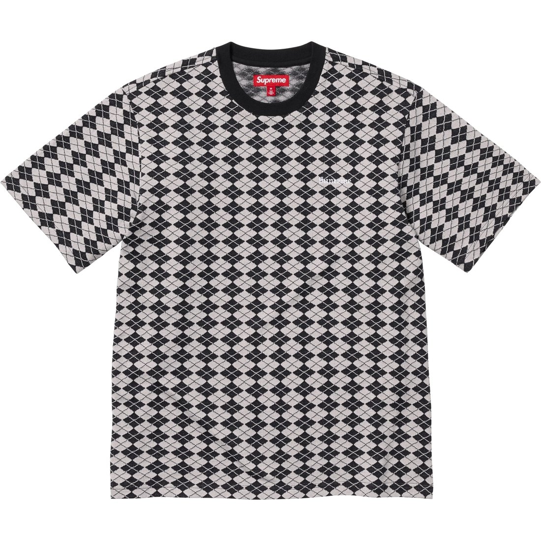 Supreme Diamond Jacquard S S Top (SS25) - Black - $88