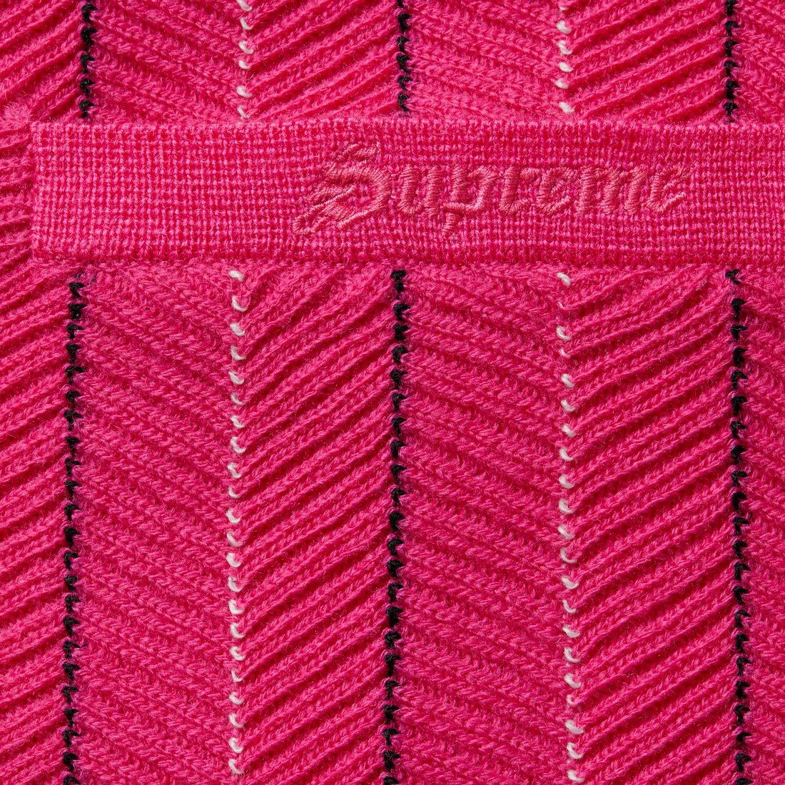 Supreme Herringbone Cardigan (SS25) - Pink - $188