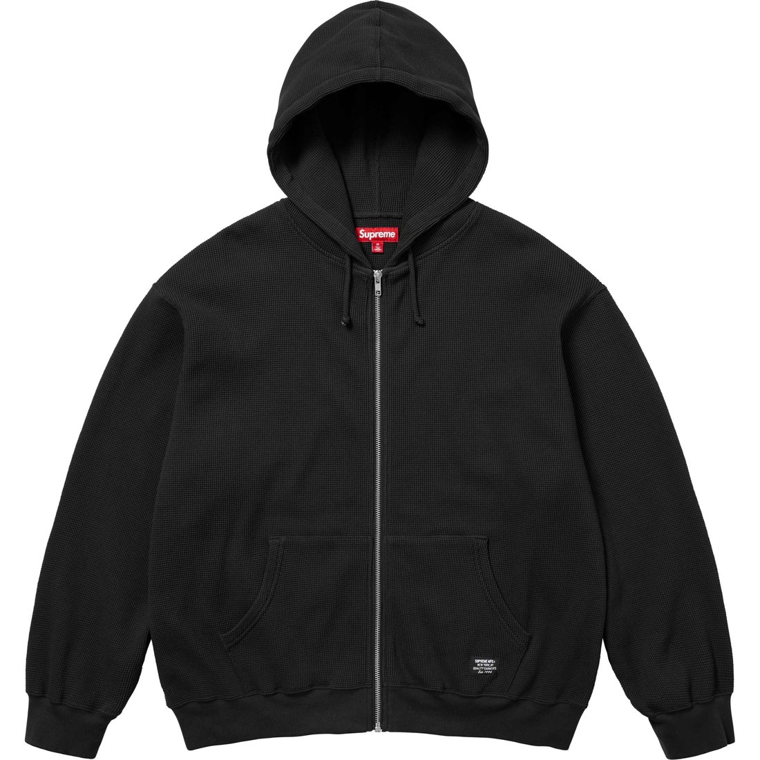 Supreme Hooded Zip Up Thermal (SS25) - Black - $138