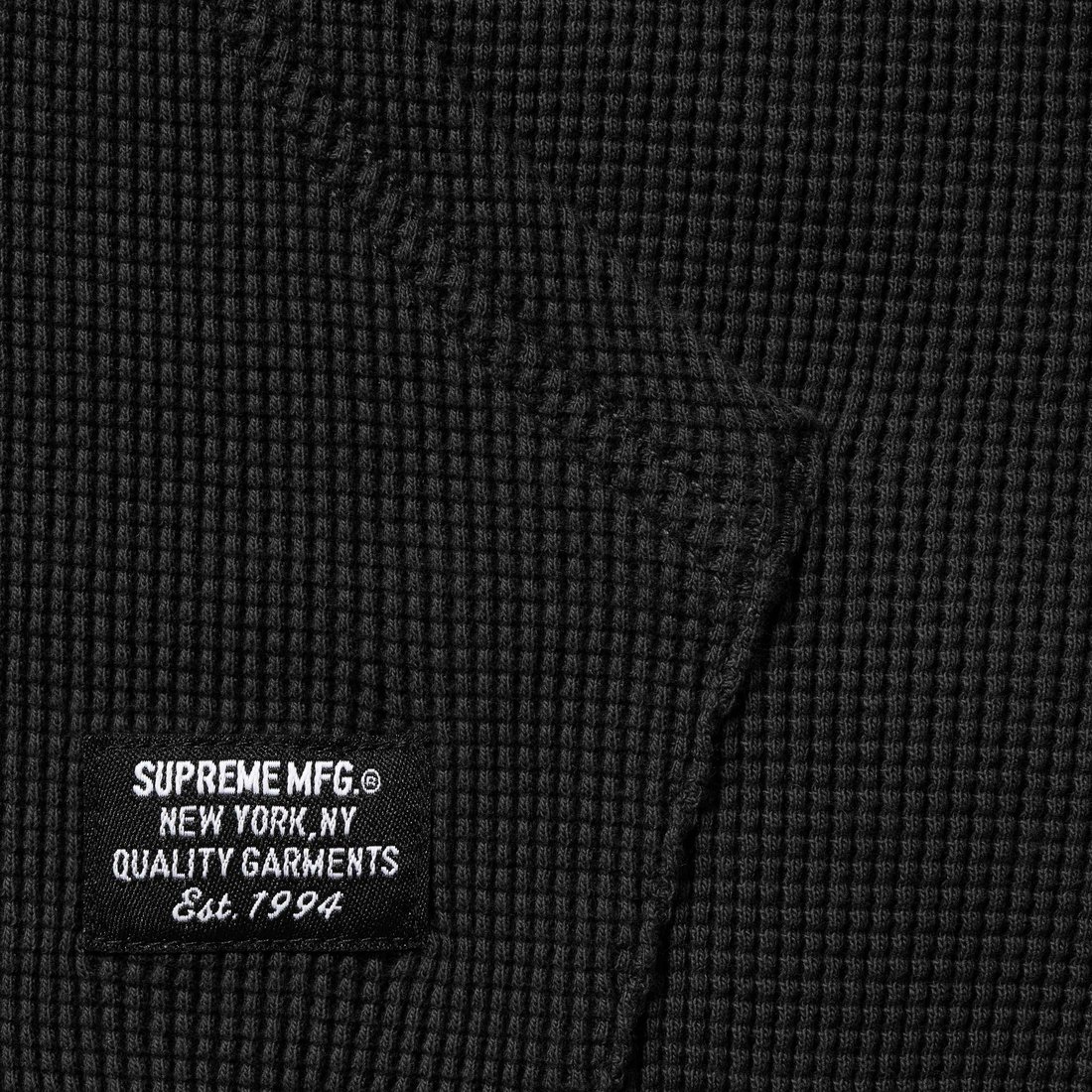 Supreme Hooded Zip Up Thermal (SS25) - Black - $138