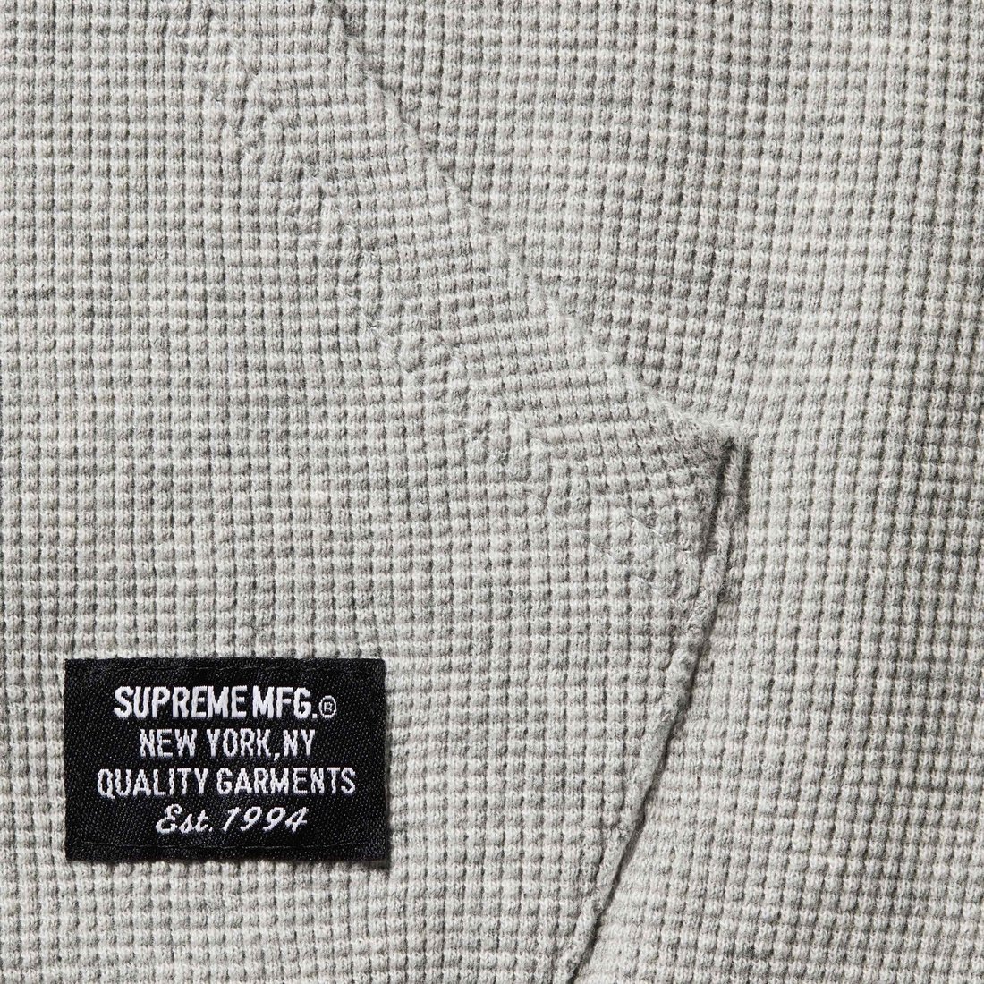 Supreme Hooded Zip Up Thermal (SS25) - Heather Grey - $138