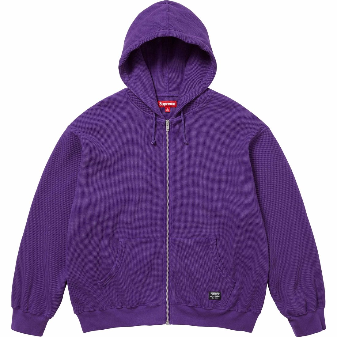 Supreme Hooded Zip Up Thermal (SS25) - Purple - $138