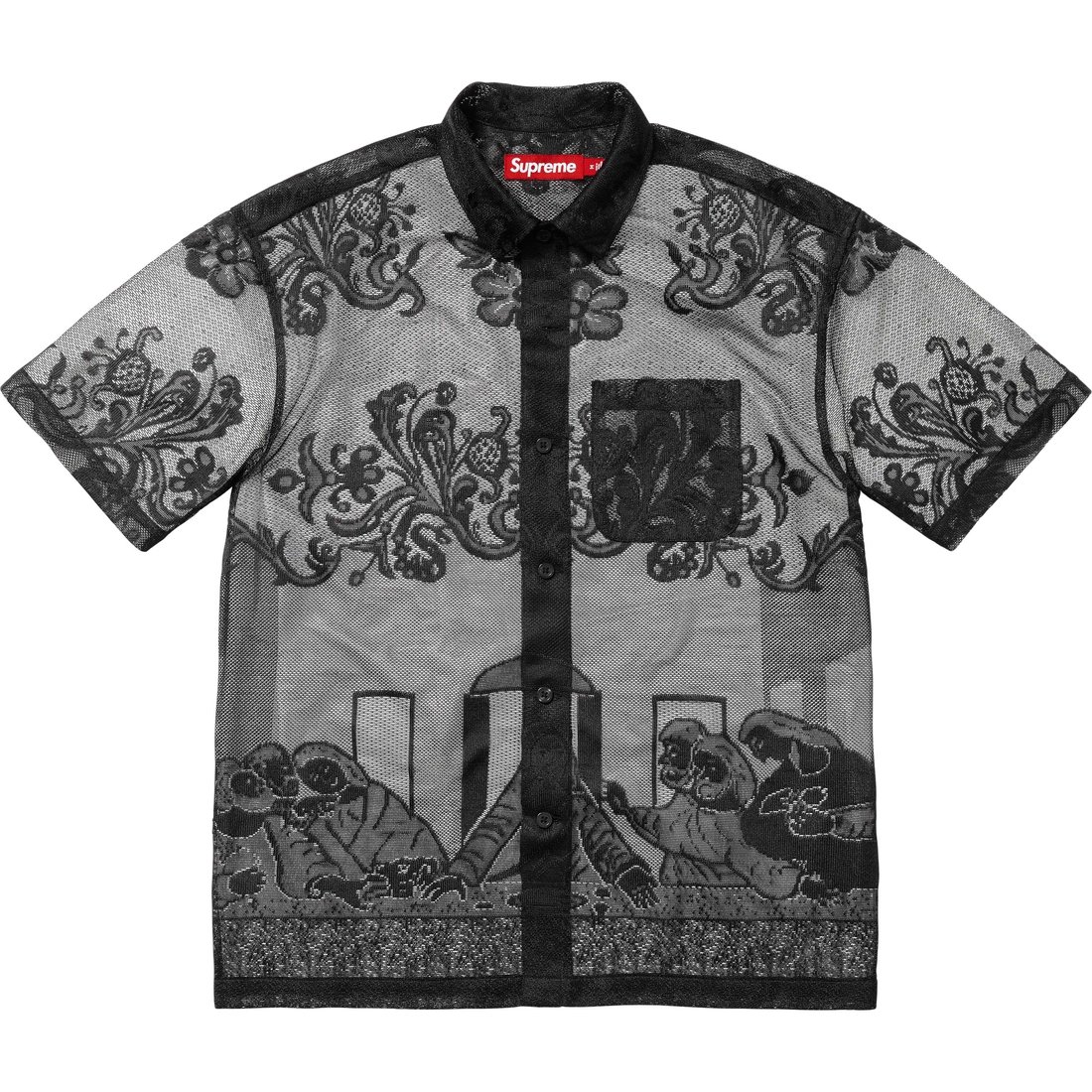 Supreme Last Supper Lace S S Shirt (SS25) - Black - $148