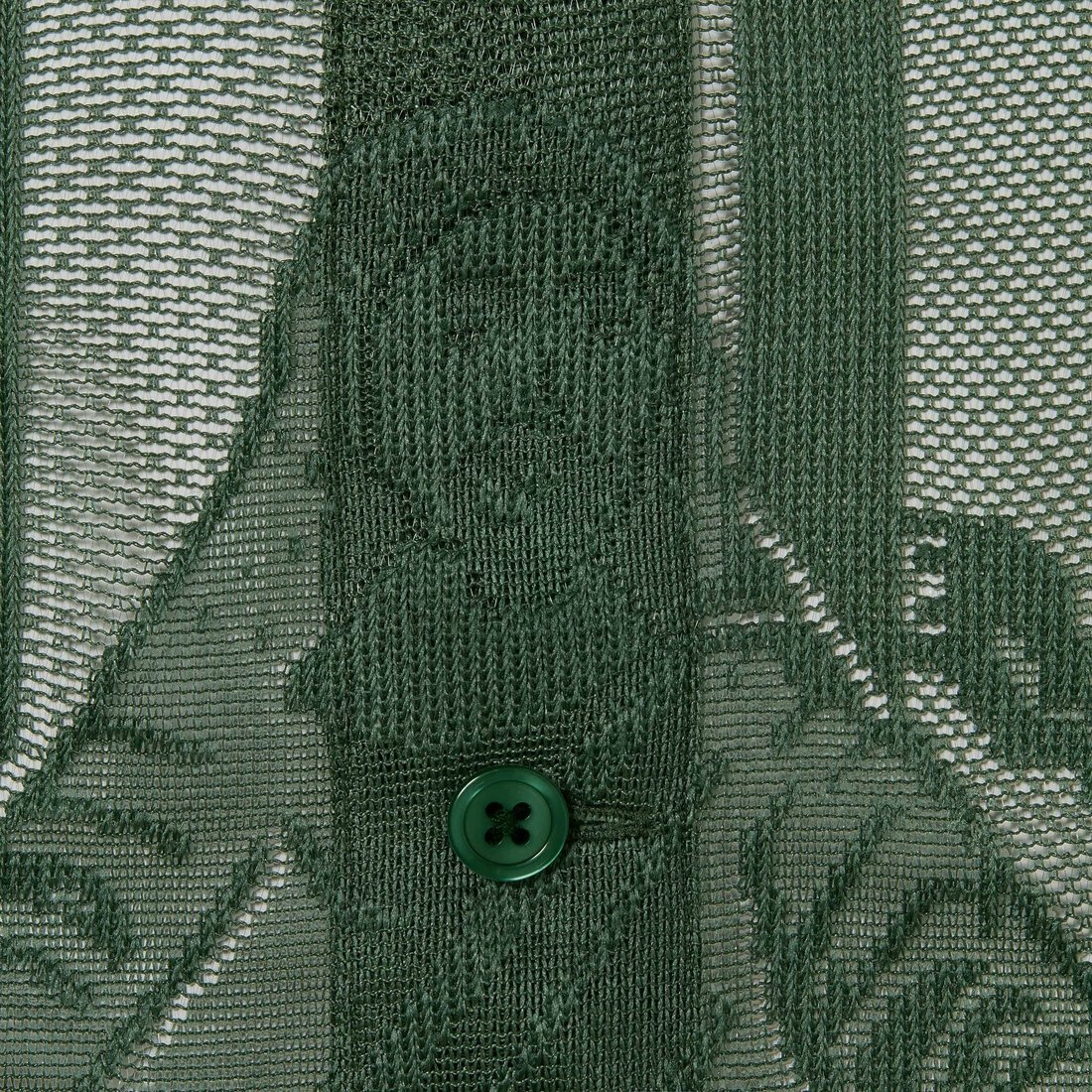 Supreme Last Supper Lace S S Shirt (SS25) - Dark Green - $148
