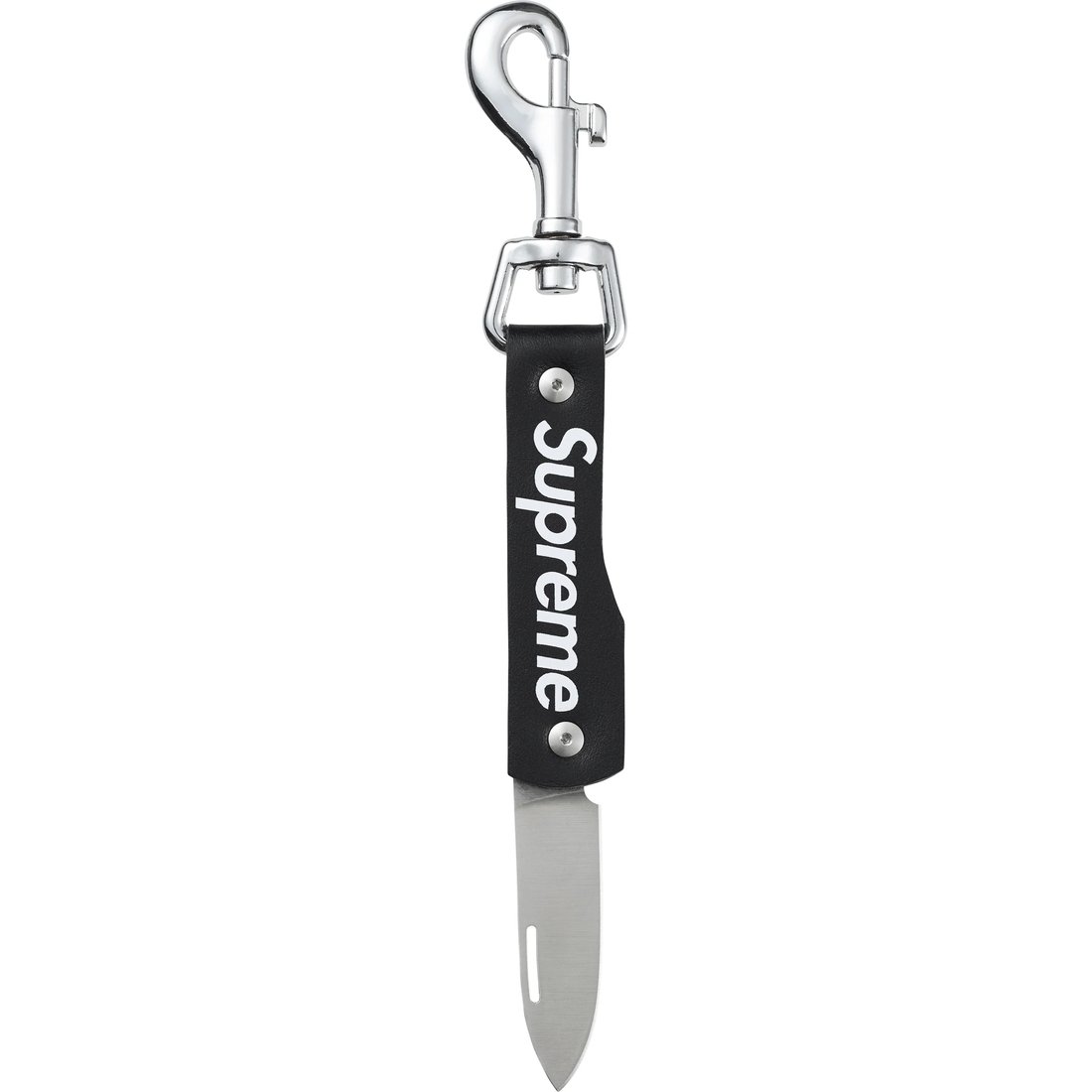 Supreme Leather Clip Knife (SS25) - Black - $138