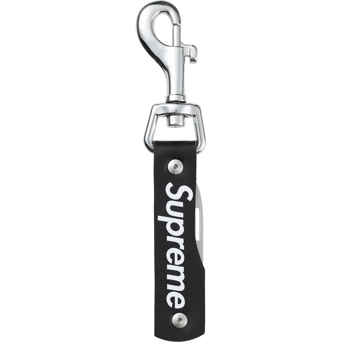 Supreme Leather Clip Knife (SS25) - Black - $138