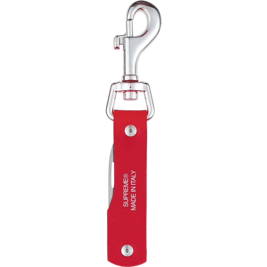 Supreme Leather Clip Knife (SS25) - Red - $138
