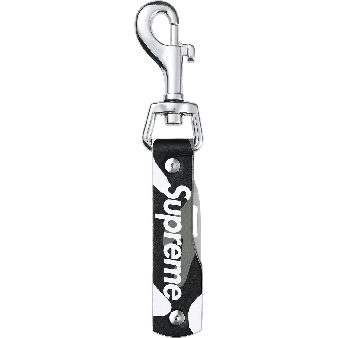 Supreme Leather Clip Knife (SS25) - Snow Camo - $138