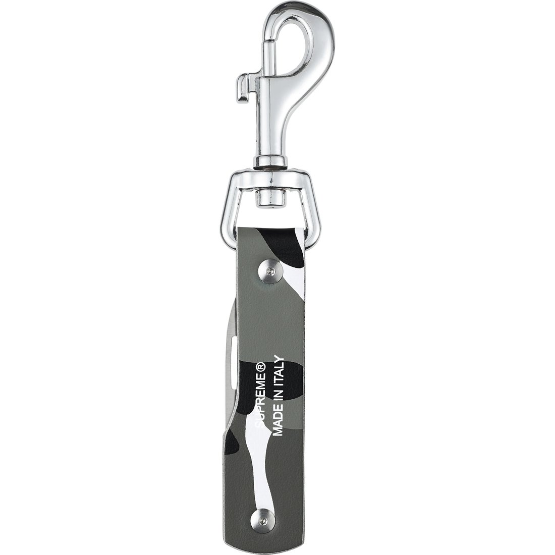 Supreme Leather Clip Knife (SS25) - Snow Camo - $138