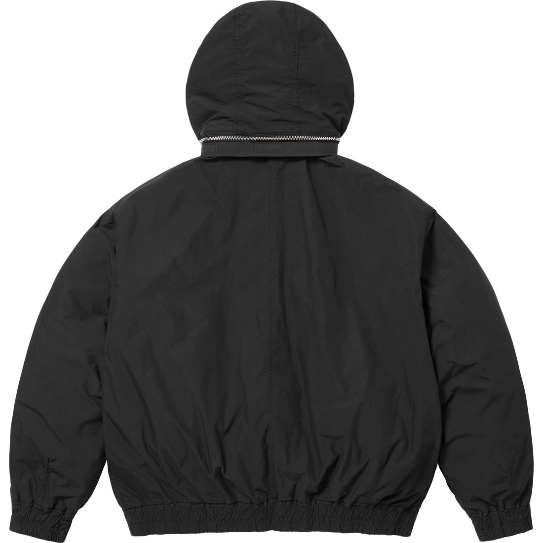 Supreme Leather Collar Utility Jacket (SS25) - Black - $298