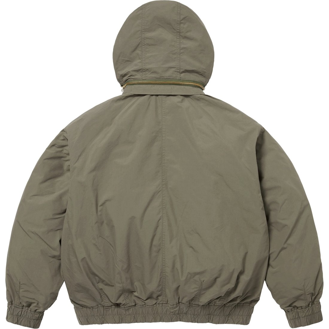 Supreme Leather Collar Utility Jacket (SS25) - Olive - $298