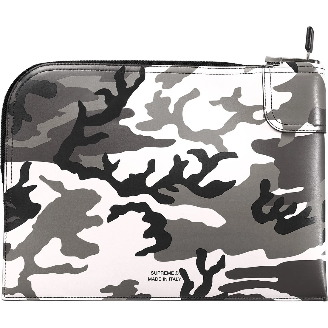 Supreme Leather Money Bag (SS25) - Snow Camo - $368