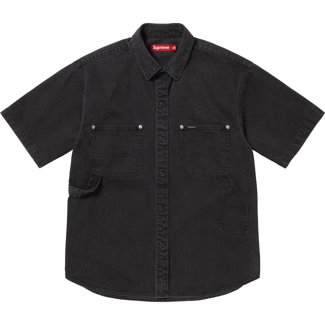 Supreme Loose Fit S S Denim Painter Shirt (SS25) - Black - $138