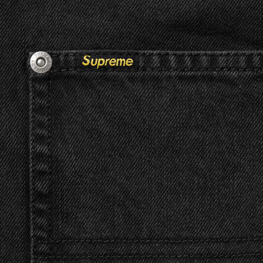 Supreme Loose Fit S S Denim Painter Shirt (SS25) - Black - $138