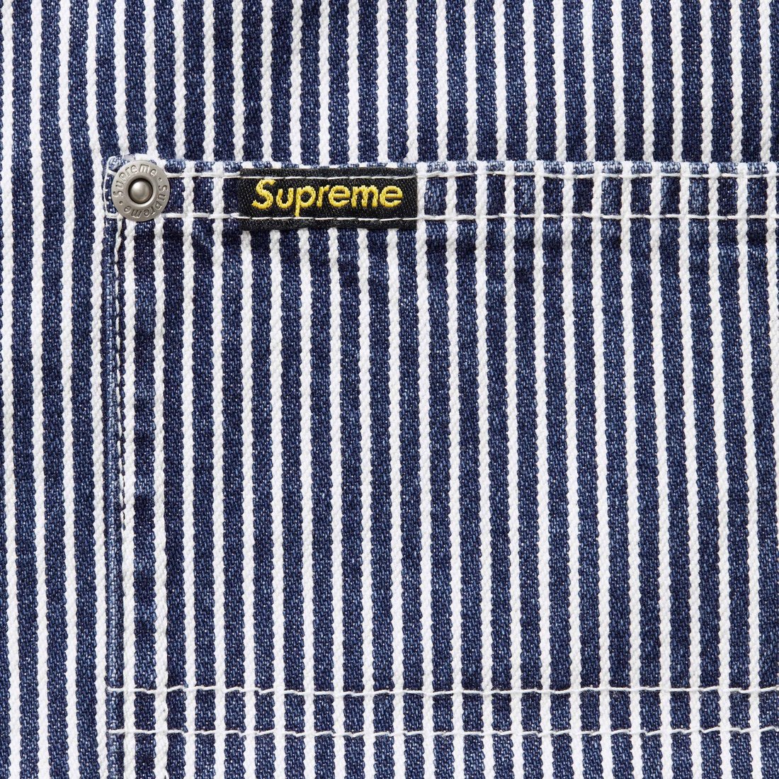 Supreme Loose Fit S S Denim Painter Shirt (SS25) - Stripe - $138