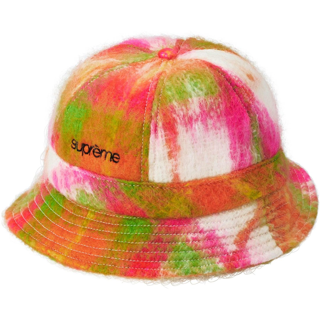 Supreme Mohair Plaid Bell Hat (SS25) - Multicolor - $110