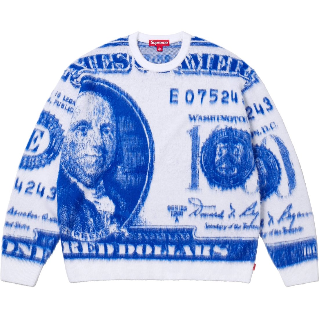 Supreme Money Sweater (SS25) - White - $158