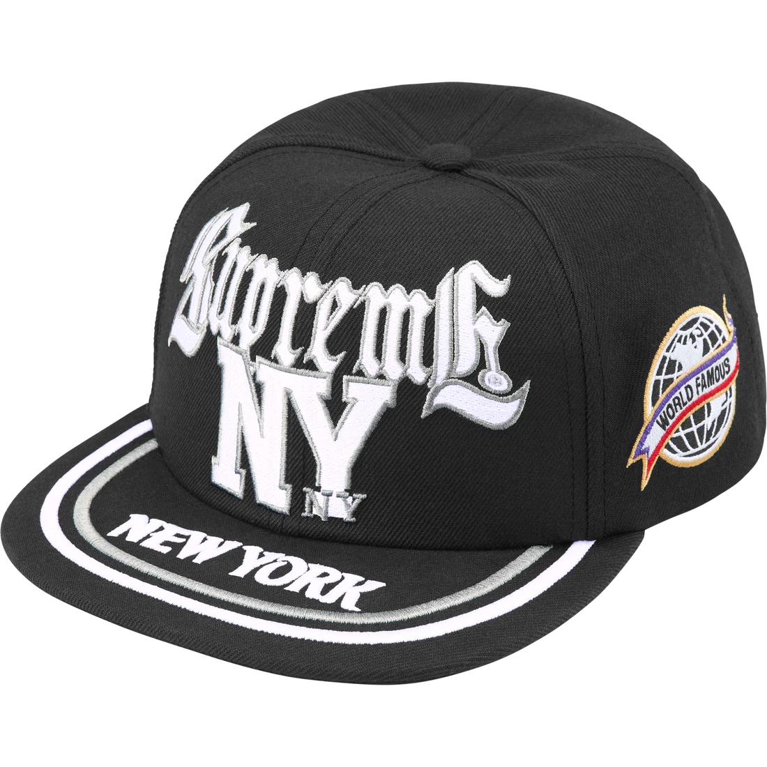 Supreme New York 6-Panel (SS25) - Black - $54