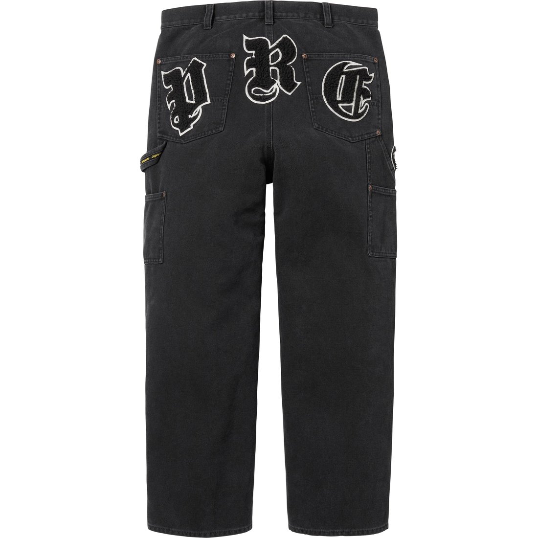 Supreme Old English Canvas Double Knee Painter Pant (SS25) - Black - $198