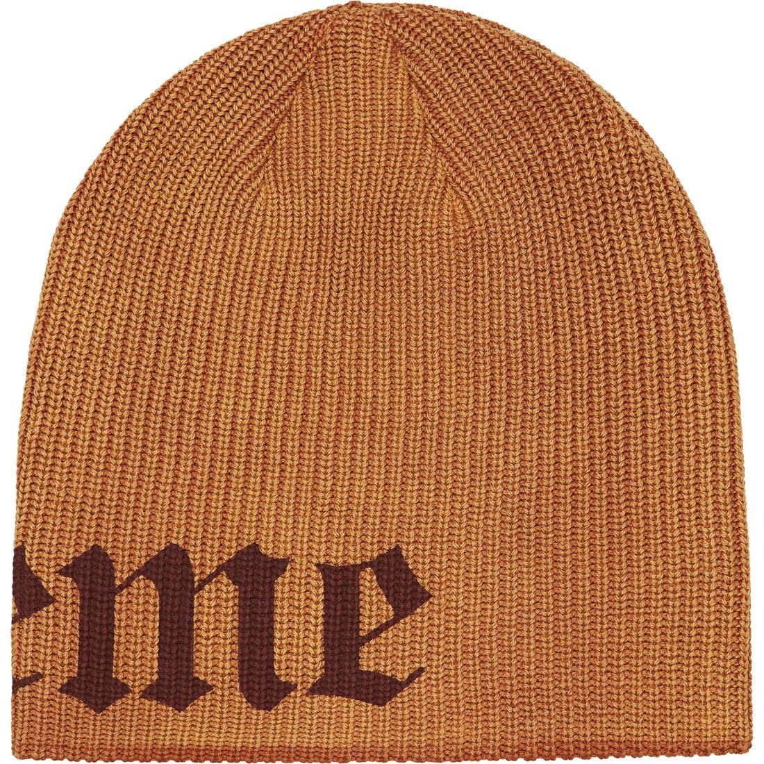 Supreme Old English Printed Beanie (SS25) - Tan - $40