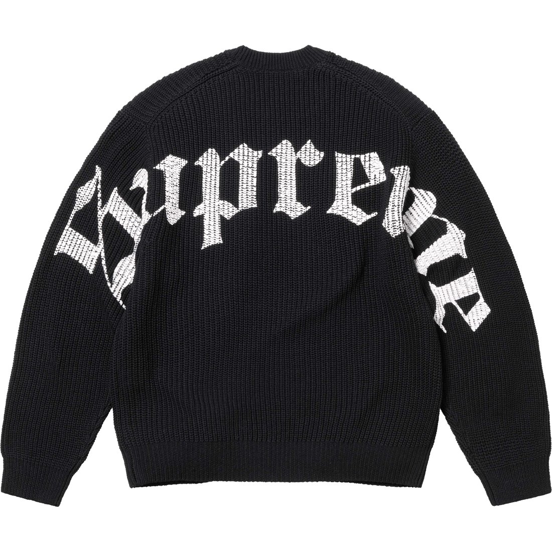 Supreme Old English Printed Sweater (SS25) - Black - $158