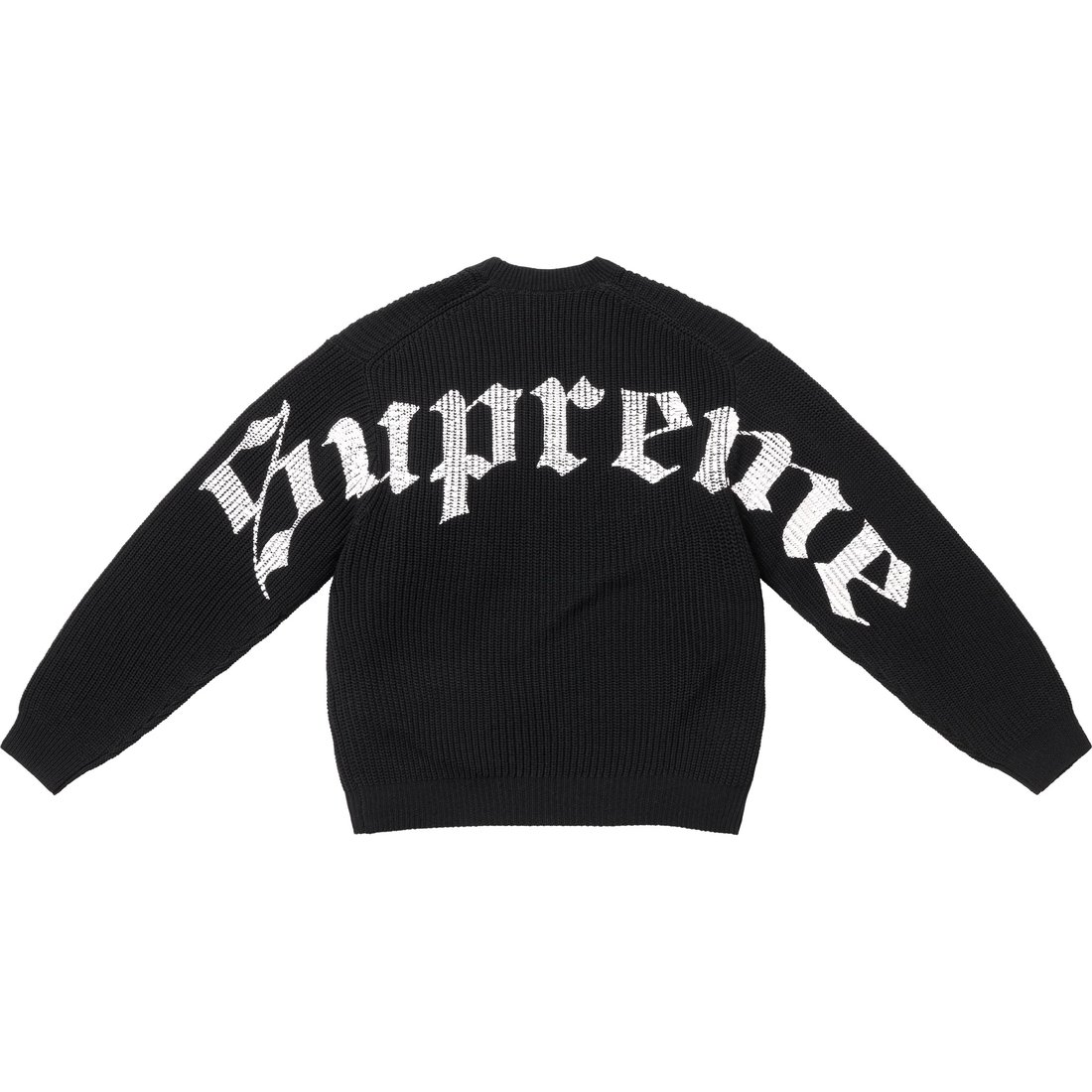 Supreme Old English Printed Sweater (SS25) - Black - $158