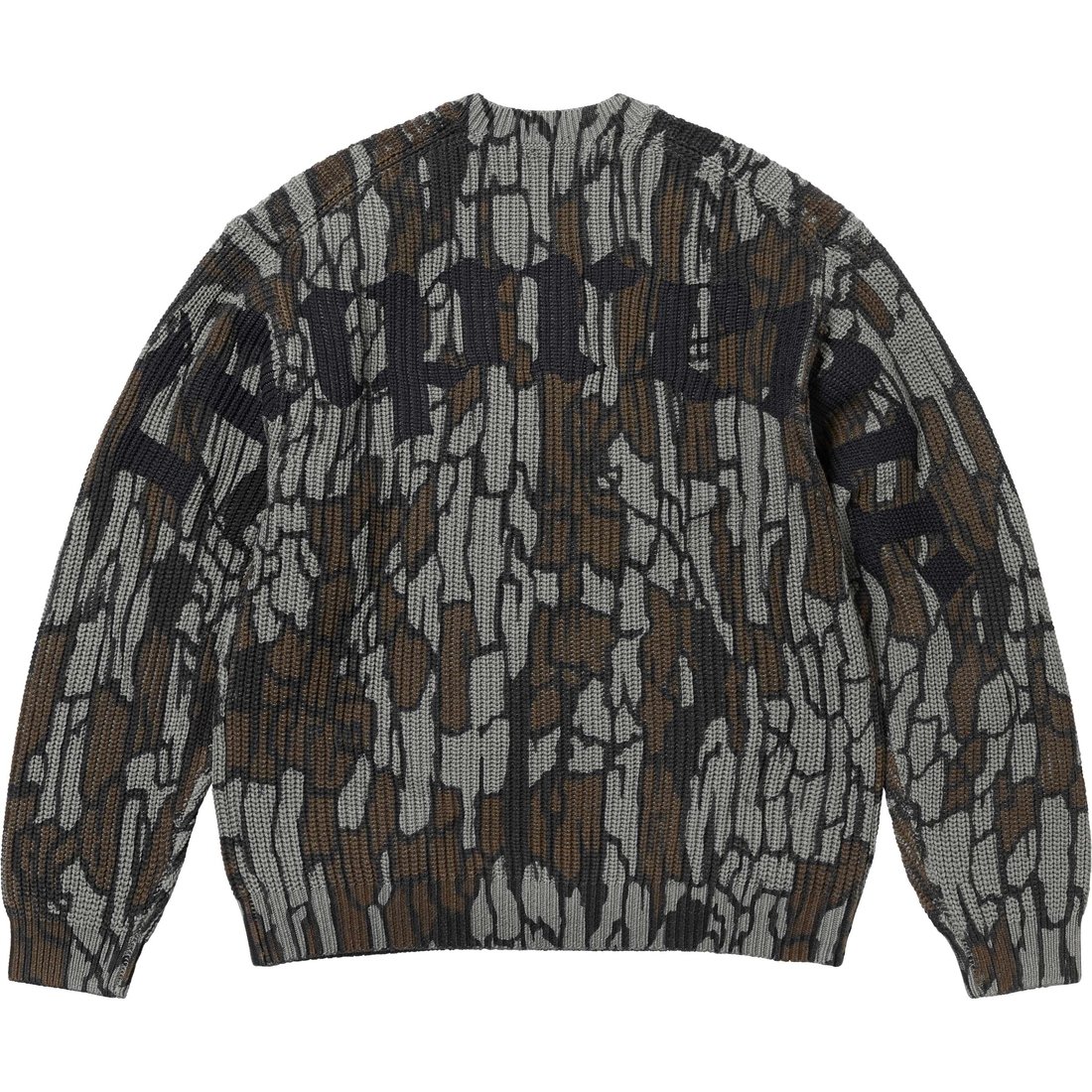 Supreme Old English Printed Sweater (SS25) - Mossy Oak® Trebark® Camo - $158