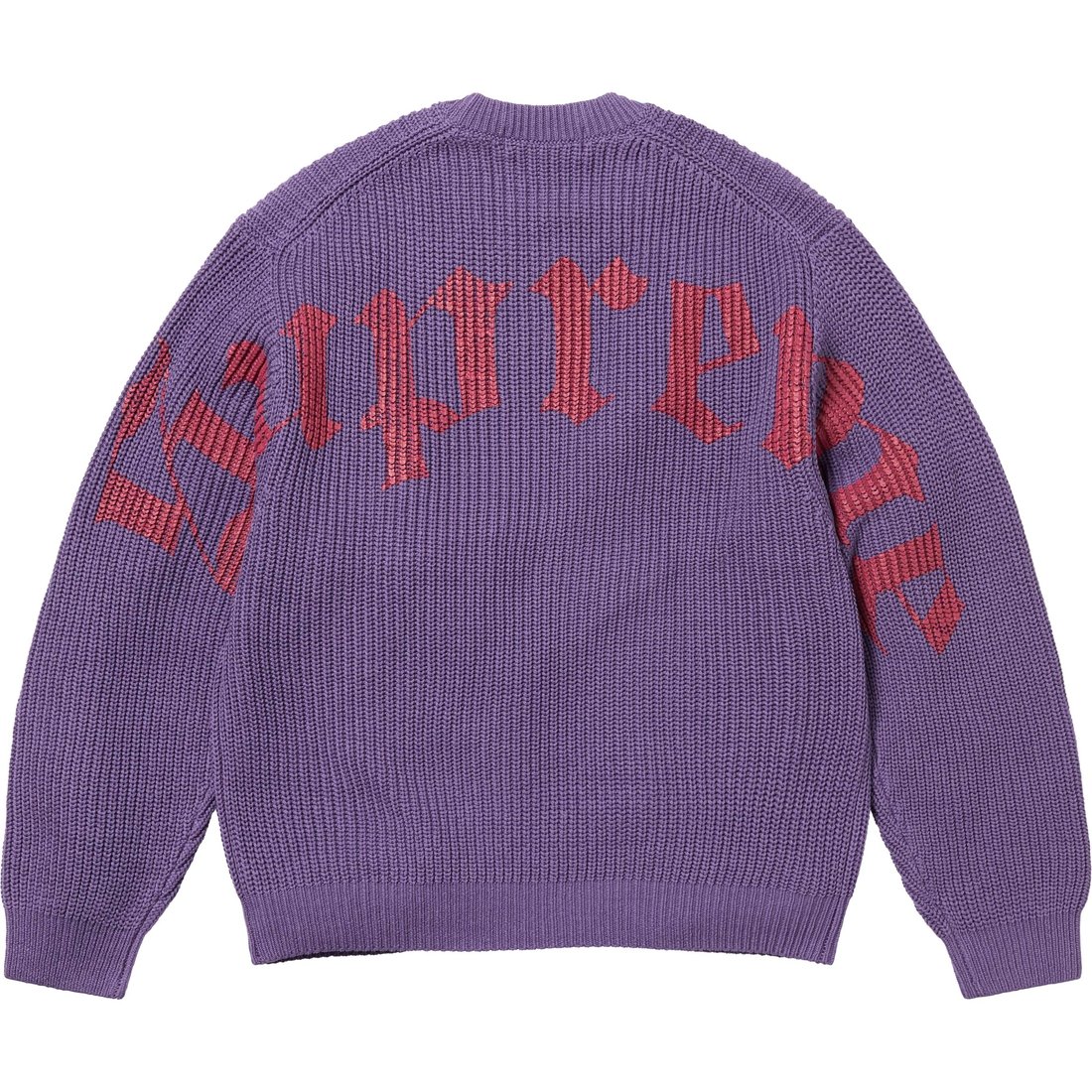 Supreme Old English Printed Sweater (SS25) - Purple - $158
