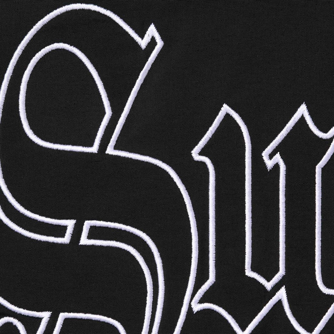 Supreme Old English Track Jacket (SS25) - Black - $178