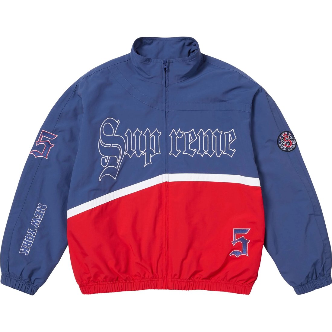 Supreme Old English Track Jacket (SS25) - Light Navy - $178