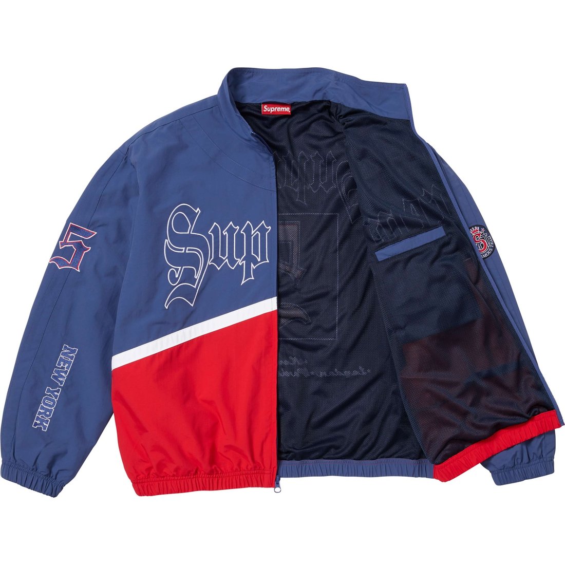 Supreme Old English Track Jacket (SS25) - Light Navy - $178