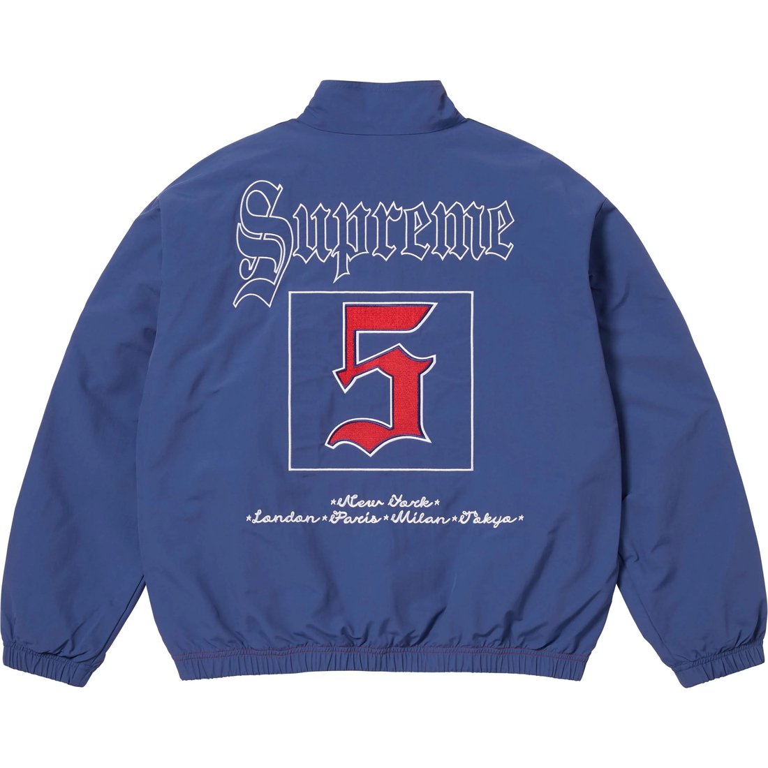 Supreme Old English Track Jacket (SS25) - Light Navy - $178
