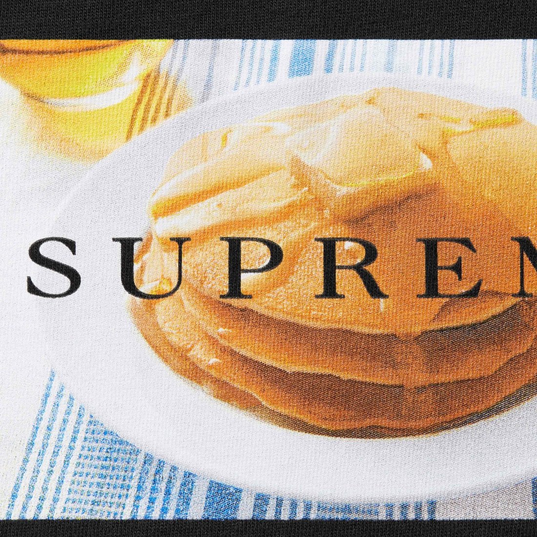Supreme Pancakes Tee (SS25) - Black - $40