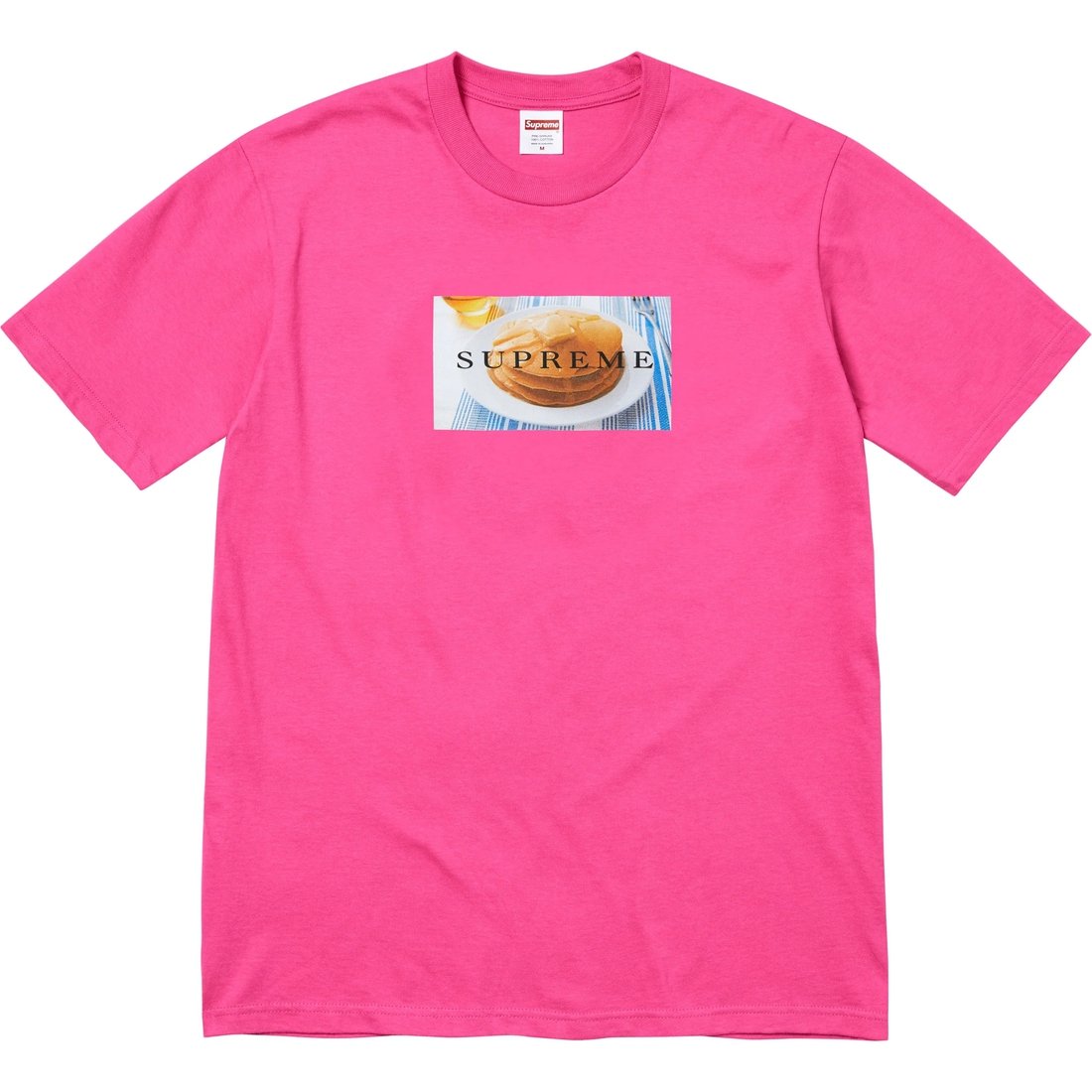 Supreme Pancakes Tee (SS25) - Fuchsia - $40