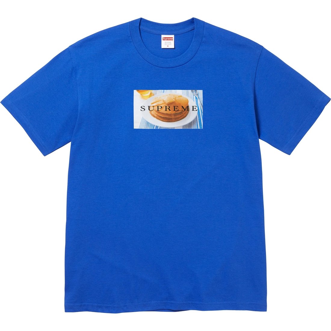 Supreme Pancakes Tee (SS25) - Royal - $40