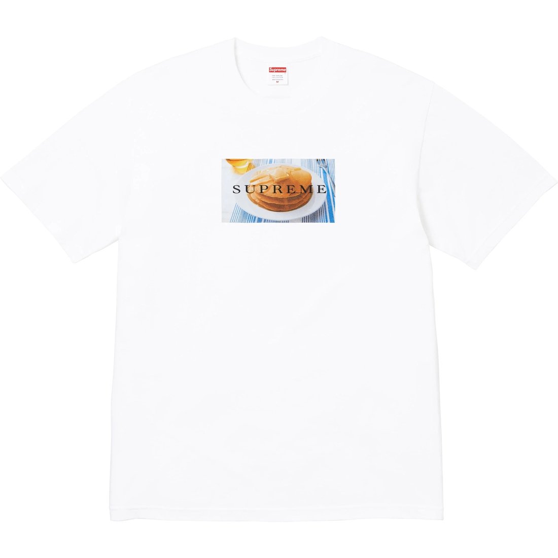 Supreme Pancakes Tee (SS25) - White - $40