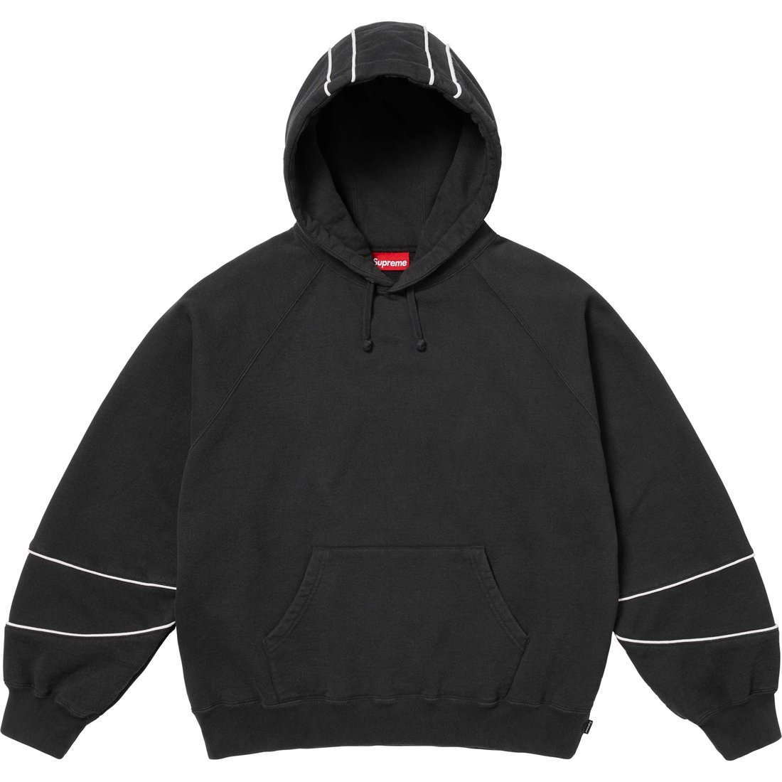 Supreme Paneled Hooded Sweatshirt (SS25) - Black - $168
