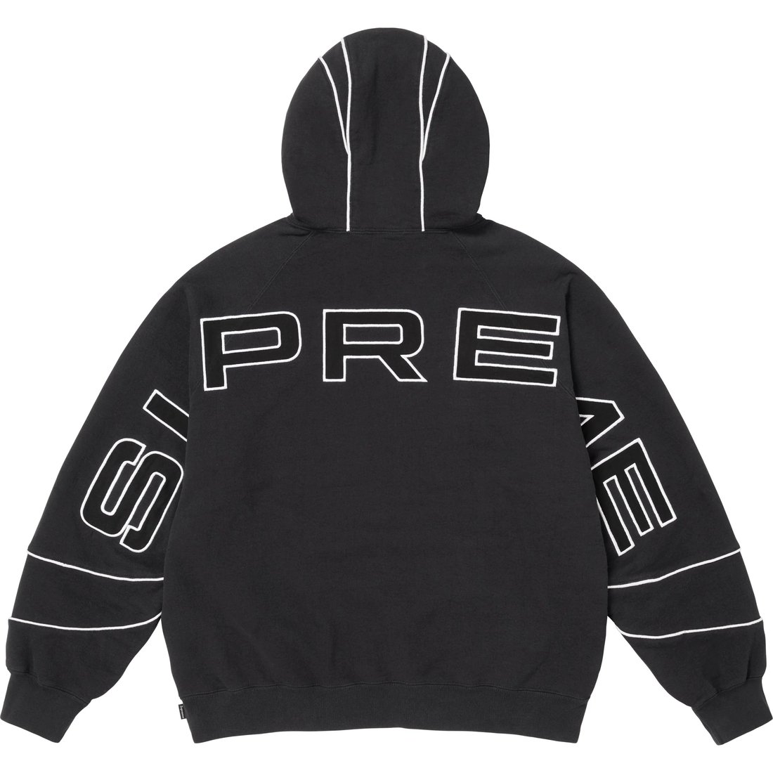 Supreme Paneled Hooded Sweatshirt (SS25) - Black - $168