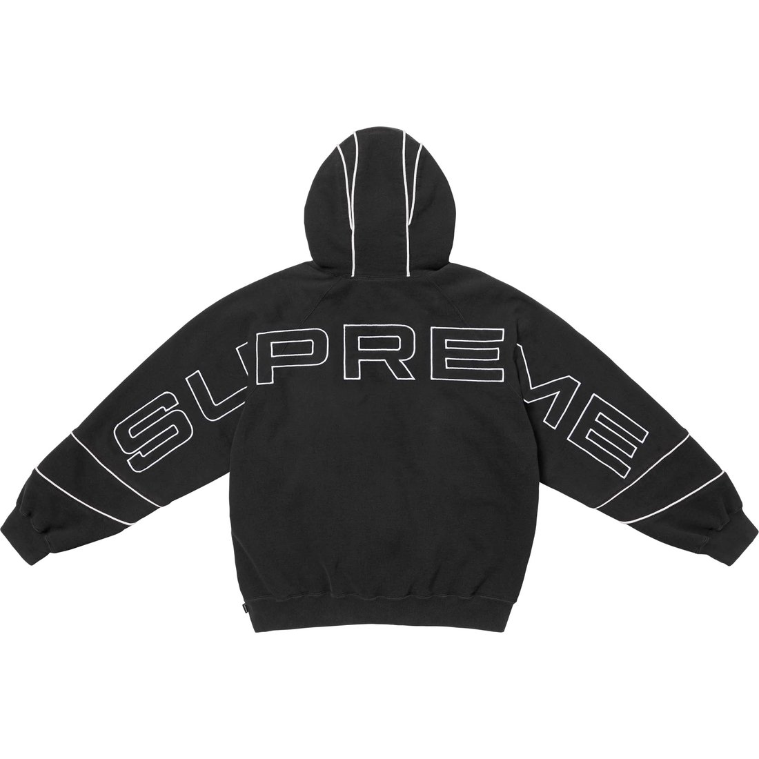Supreme Paneled Hooded Sweatshirt (SS25) - Black - $168