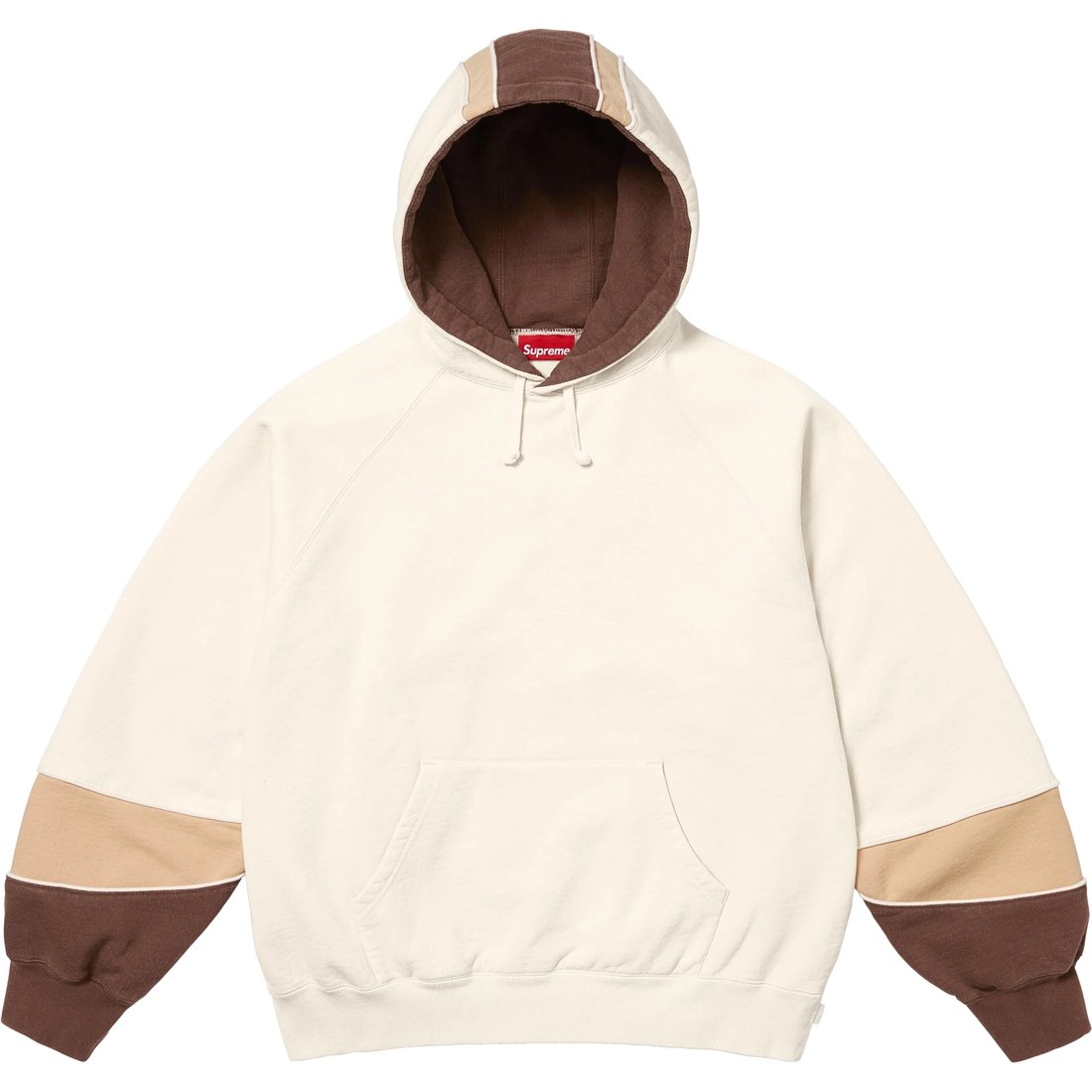 Supreme Paneled Hooded Sweatshirt (SS25) - Natural - $168