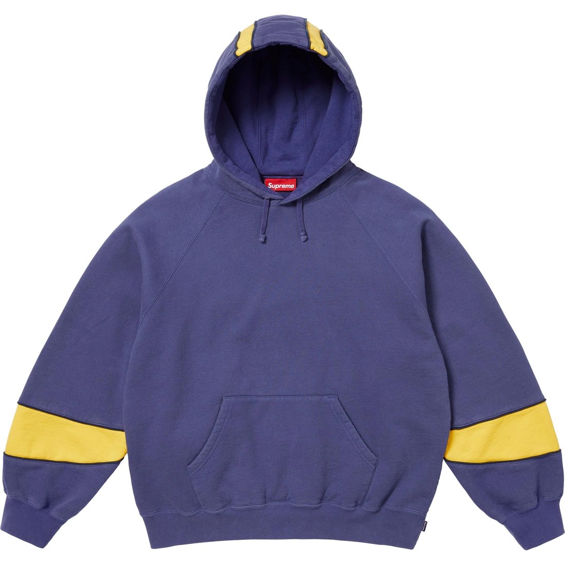 Supreme Paneled Hooded Sweatshirt (SS25) - Washed Navy - $168
