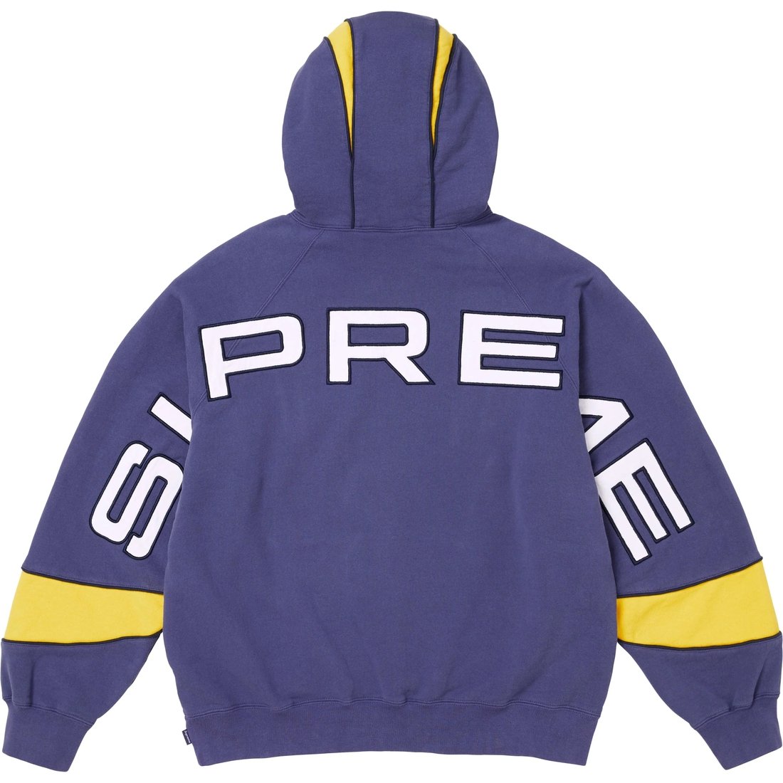 Supreme Paneled Hooded Sweatshirt (SS25) - Washed Navy - $168