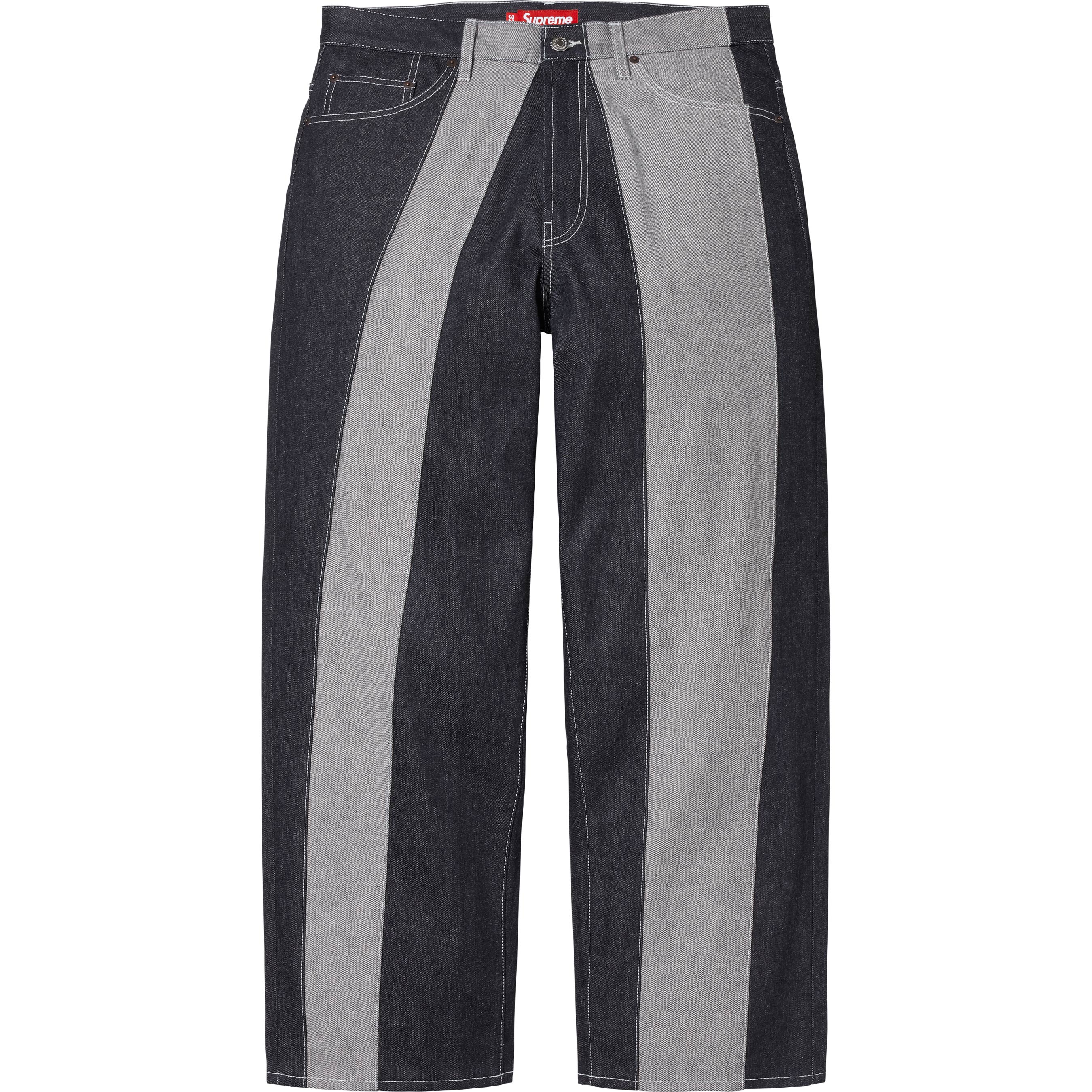 Supreme Paneled Stripe Baggy Jean (SS25) - $198